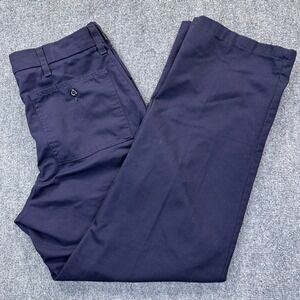 FedEx Stan Herman Workwear Pants Mens 34R-32 Navy Blue Polyester Blend Cargo